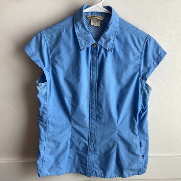Exofficio Blue Collared Short Sleeve Shirt - Picture 1 of 6